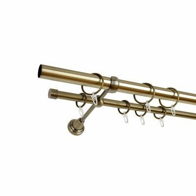 Карниз 25мм+16мм двухрядный Антик гладкий 2,0м (Китай)