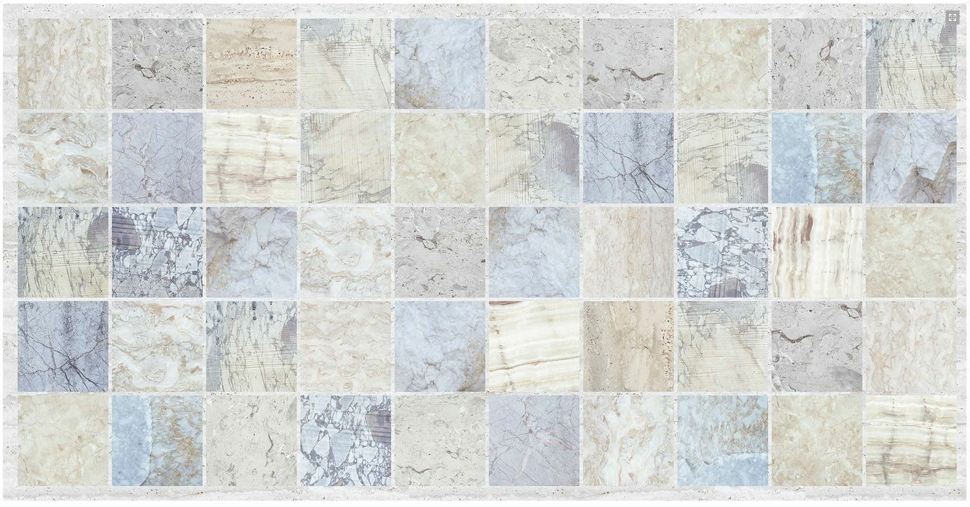 Панель ПВХ Плитка Мрамор голубой 964х484мм |купить Практик Борисов