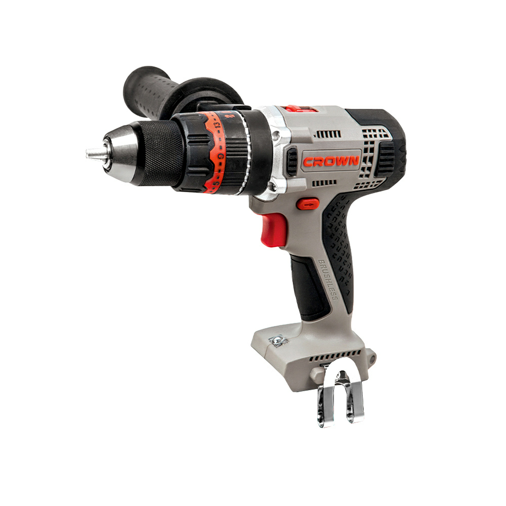 Дрель-шуруповерт аккумуляторная ударная CROWN CT21093HMX без АКБ и СЗУ (Китай)