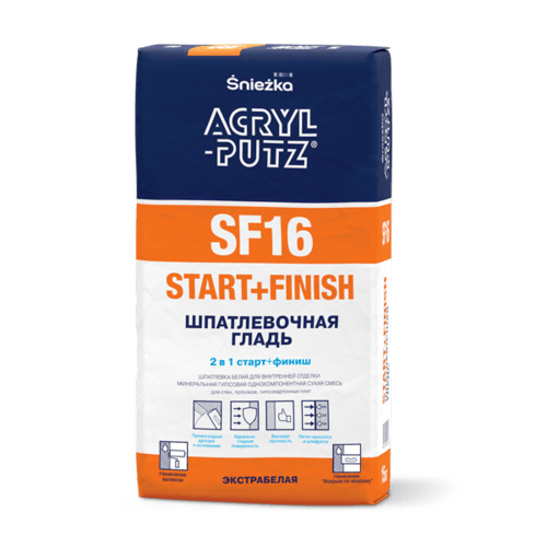 Шпатлевочная гладь ACRYL-PUTZ SF 16 START+FINISH в Борисове
