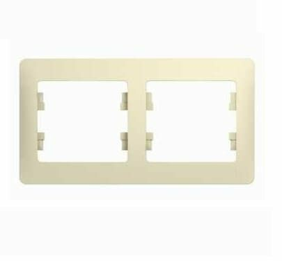 Рамка-2 Glossa горизонтальная (бежевая) (Латвия)