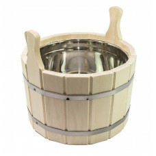 Шайка двуручная 10 литров с нержавеющей вставкой ЛТ-9 (Россия)