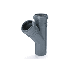 Тройник канализационный внутренний ПП 50/50/45' (Польша) Тройник канализационный внутренний ПП 50/50/45' (Польша)