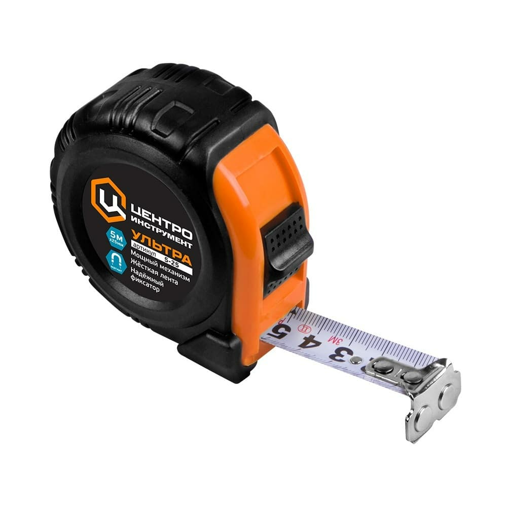 Рулетка Центроинструмент "Ультра" 7,5м/25мм магнитная (Украина)