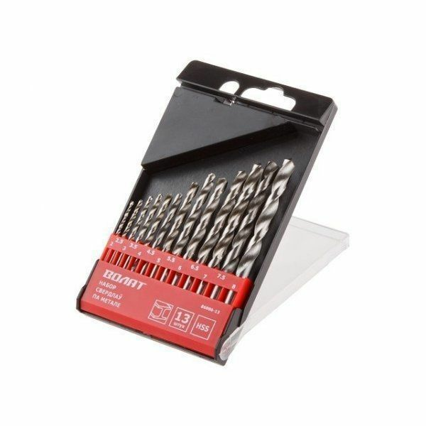 Набор сверл по металлу 13 штук ВОЛАТ HSS 