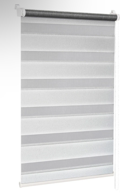 Штора рулонная СРШ-01МК-4482 Лагос белый /серебро (Беларусь) 