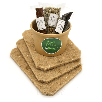 Набор для выращивания микрозелени 3 коврика + Кресс-салат, Пак-чой, Горох (Россия)