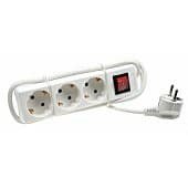 Удлинитель Electraline на 3 розетки ПВС 3*1,0 мм2 1,5м белый (Латвия)