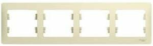 Рамка-4 Glossa горизонтальная (бежевая) (Латвия)
