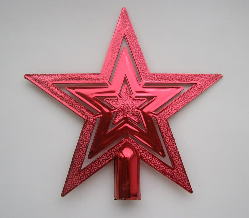 Верхушка для елки "Звезда" 20 см (Китай)