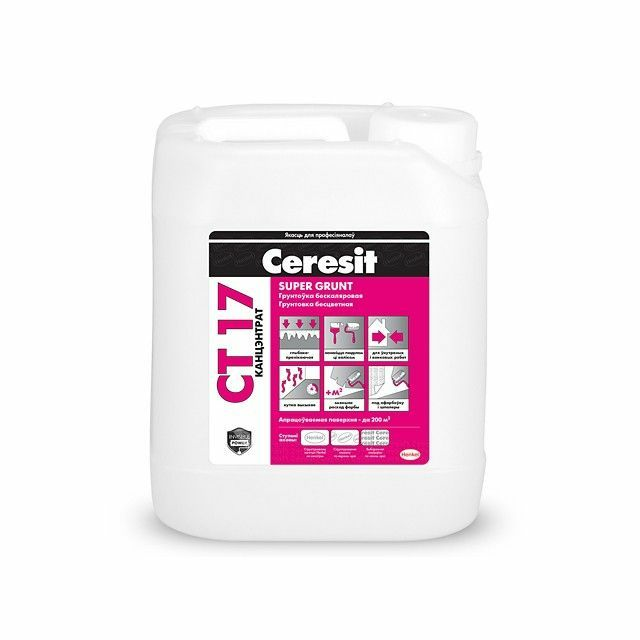 Грунтовка Ceresit CT 17 бесцветная (концентрат) в Борисове
