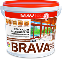 Краска MAV BRAVA АCRYL 35д для окон и дверей в Борисове Краска MAV BRAVA АCRYL 35д для окон и дверей в Борисове
