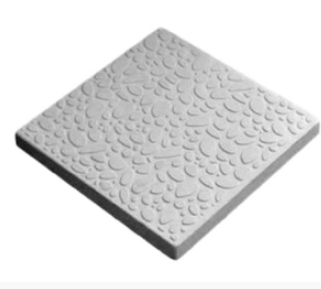 Плитка тротуарная галька мелкая серая 30*30