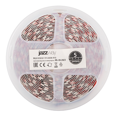 Лента светодиодная PLS-5050/60 14,4 Вт/м RGB IP20 12В (5 м в уп.) JAZZWAY (Китай)