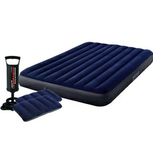 Надувной матрас Queen Classic Downy 152х203х25 см + 2 подушки и насос ручной, INTEX 64765 (Китай)