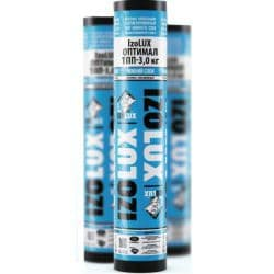 Материал кровельный IzoLUX оптимал ТПП К-СТ-Б-ПП/ПП-3,0кг, рулон 15м (Беларусь)