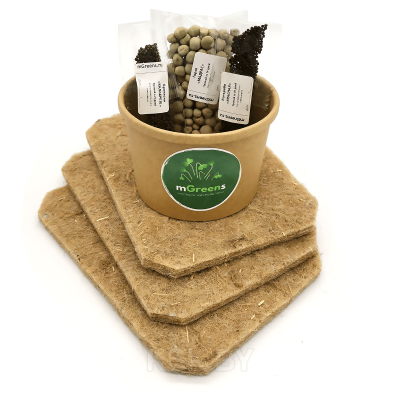 Набор для выращивания микрозели 3 коврика + Брокколи, Горох, Кольраби (Россия)