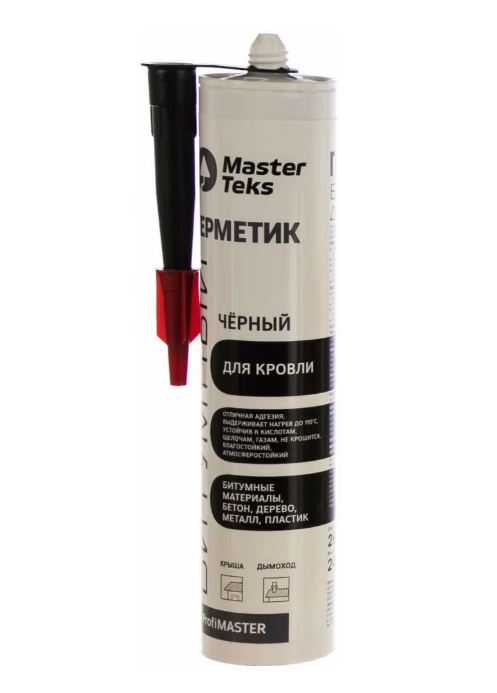Герметик MasterTeks ProfiMaster битумный для кровли черный 260мл (Россия)