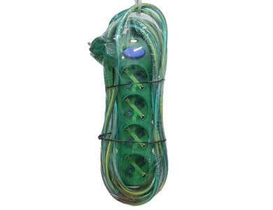 Удлинитель на 4 розетки ПВС 3G 1,0 мм2 3м зеленый (Латвия)