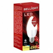 Лампа светодиодная LED лайт Свеча С37 6W E14 4000К АБВ (Россия)
