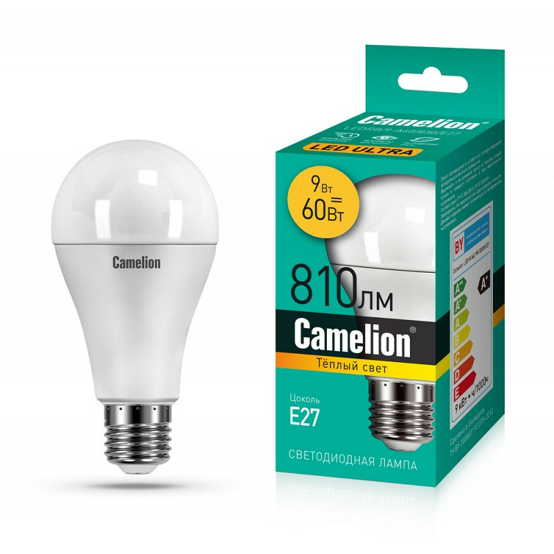 Лампа светодиодная Camelion  LEDRB/9-A60/830/E27 (Китай)