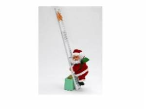 Новогодняя фигура Дед Мороз на лестнице 0,53 м (Китай)