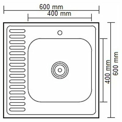 Мойка L66060-R Ledeme чаша справа нержавеющая сталь сифон в комплекте (Китай)