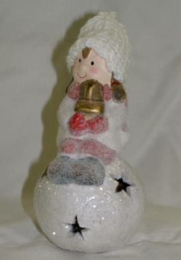 Сувенир новогодний "Девочка на шаре" 17,5см 024001 (Китай)