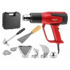 Термовоздуходувка WORTEX HG 6120-1 в чемодане + набор сопл (Китай) 