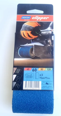 Шлифовальная лента Norton 75x457 3 шт. P60 78072780450 (Россия)