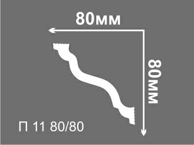 Плинтус потолочный Де-Багет П 11 80/80 (Россия)