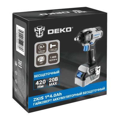 Аккумуляторный гайковерт ударный DEKO ZKIS (Китай)