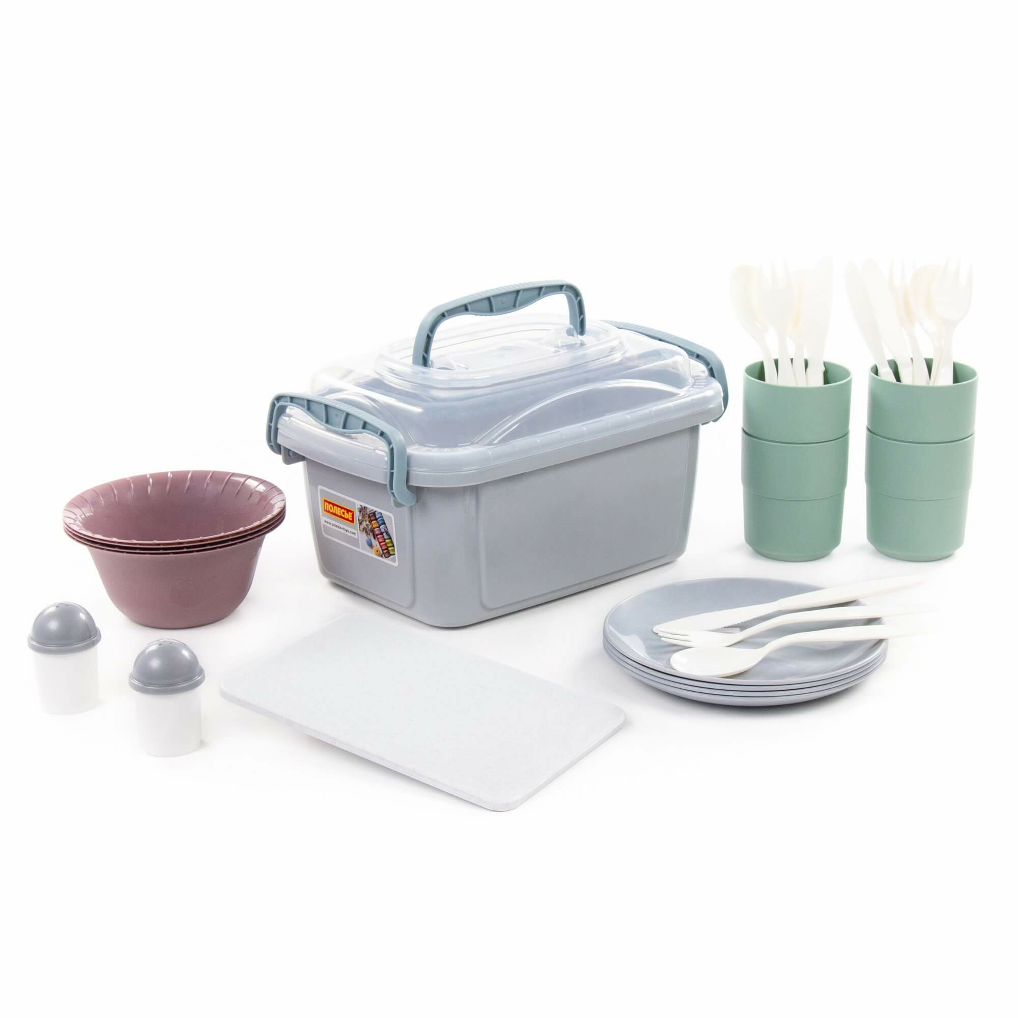 Набор посуды для пикника №5 на 4 персоны 27элементов (Беларусь)