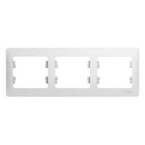 Рамка-3 Glossa горизонтальная (белая) (Латвия)