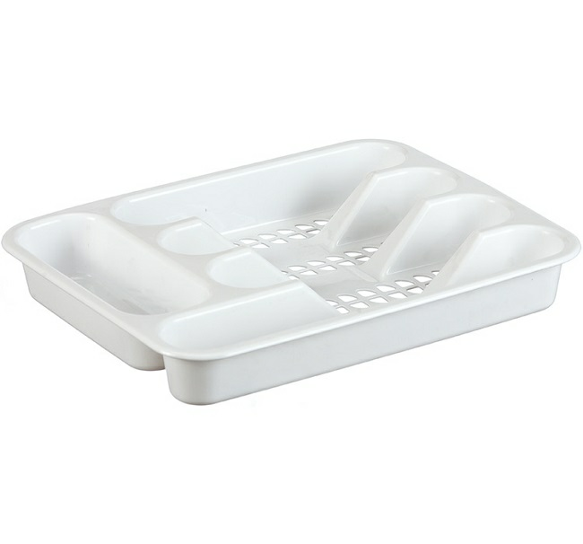 Лоток - вкладыш для столовых приборов сетчатый, белый, IDEA М1142 (Россия)