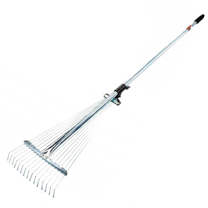 Грабли веерные раздвижные с металлическим черенком (Россия)