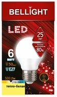 Лампа светодиодная LED Шар G45 6W E27 3000K BELLIGHT (Беларусь)