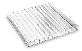 Сотовый поликарбонат прозрачный 2100*6000*4 (0,55кг/м2) (Россия)