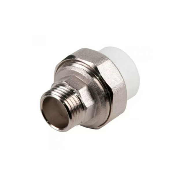 Муфта разъемная комбинированная с наружной резьбой 25*1/2" американка серый Valfex (Россия)