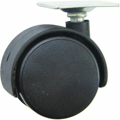 Колесо мебельное с площадкой d50 с хром вставкой (Россия)