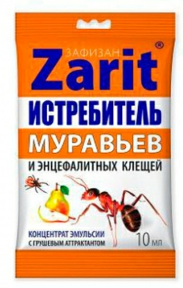 Инсектоакарицидное средство от муравьев и иксодовых клещей с грушевым аттрактантом "ZARIT" Zafizan 10мл  (Россия)