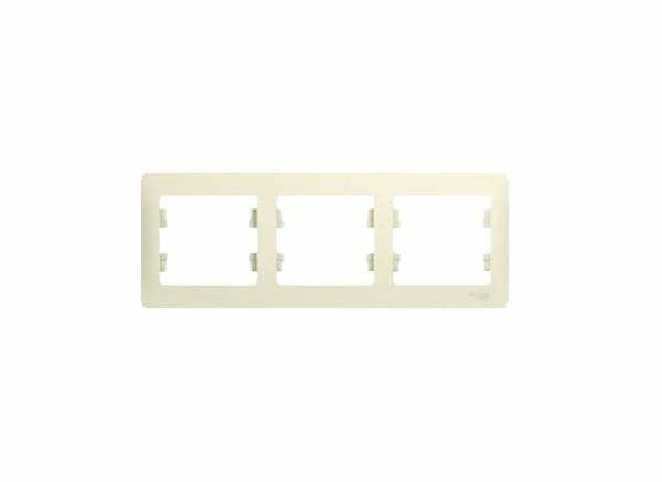 Рамка-3 Glossa горизонтальная (бежевая) (Латвия)
