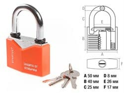 Замок навесной 50мм STARTUL MASTER (Россия)