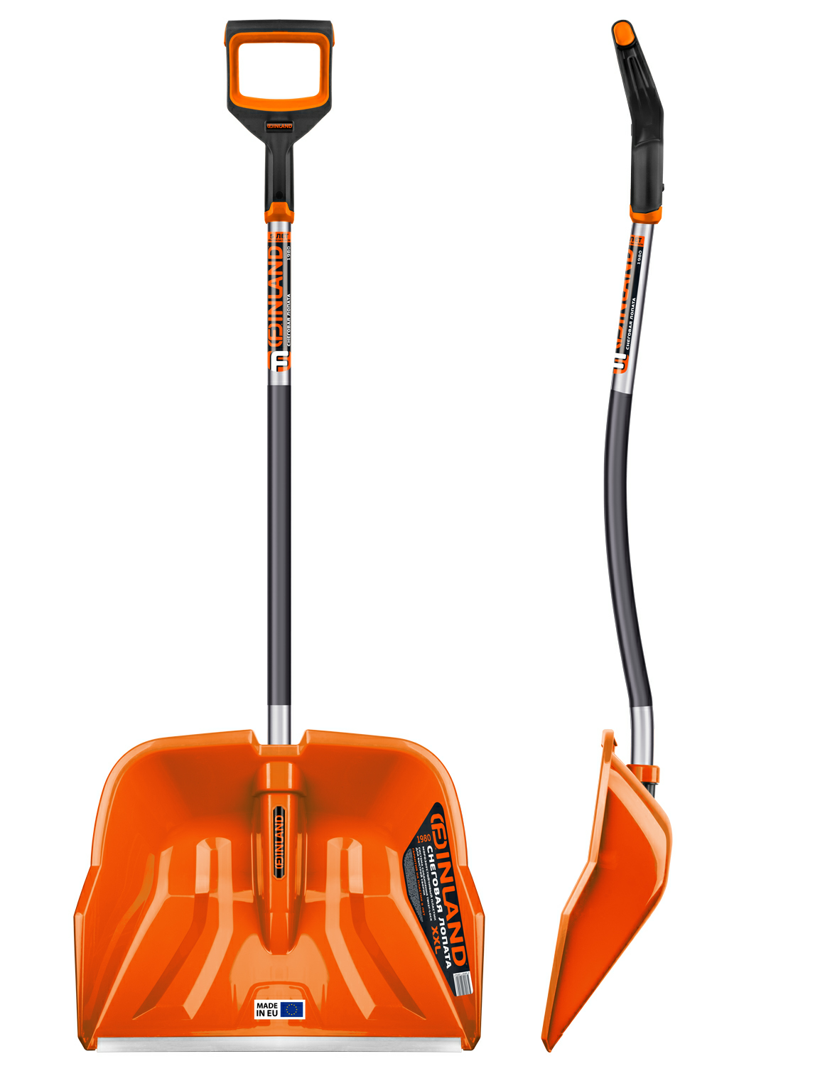 Лопата снеговая 540х435х1450 мм FINLAND 1980 XXL (Россия)