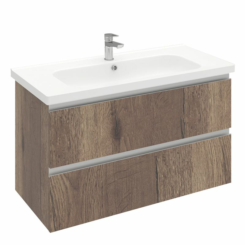 Тумба подвесная ELECTRA 100 дуб Рока под умывальник Creavit Ideal 100 (Беларусь)