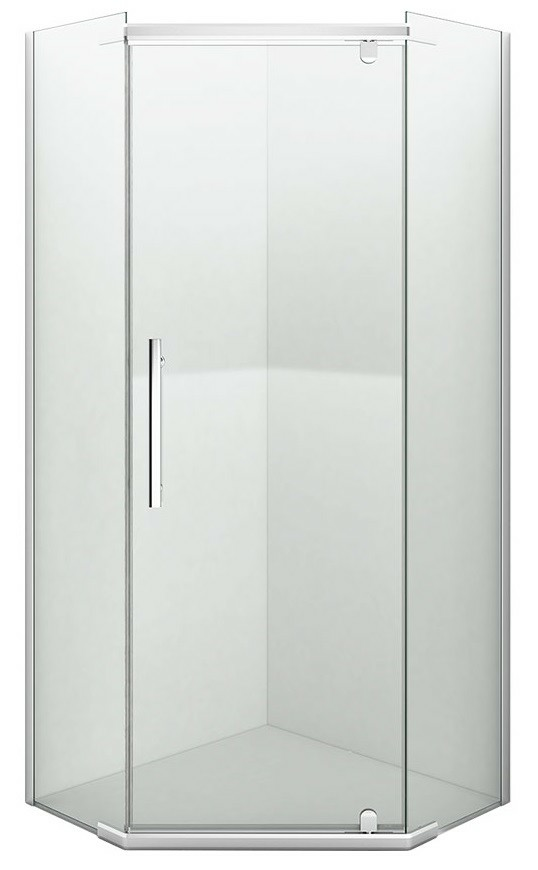 Душевое ограждение IVA E1PC100C прозрачное стекло 100*100*200 (Китай)