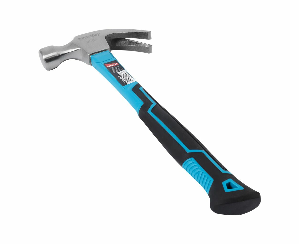 Молоток с гвоздодером столярный с плексиглассовой рукояткой 680 г Smartbuy tools (Китай)
