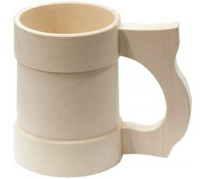 Кружка точёная 0,5л. "Банные штучки"  (Россия)