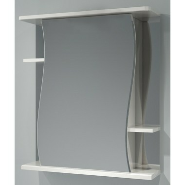 Шкаф зеркальный "Волна" 62 б/о белый (Россия)