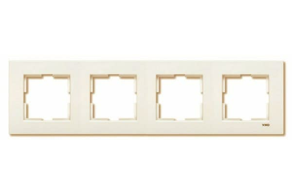 Рамка 4-местная универсальная кремовая (Турция)